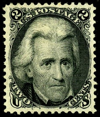 US Stamps Price Scott Cat. #103 - 2c 1875 Jackson Without Grill. Matthew Bennett International, May 2008, Sale 327, Lot 104
