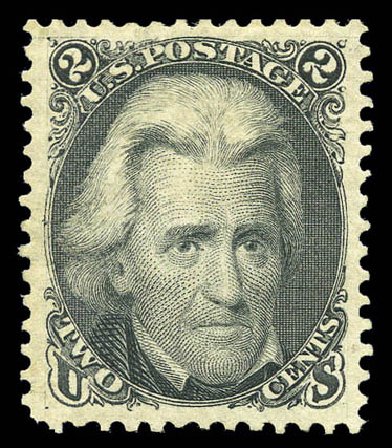 US Stamps Prices Scott Cat. #103: 2c 1875 Jackson Without Grill. Matthew Bennett International, Sep 2010, Sale 332, Lot 2014