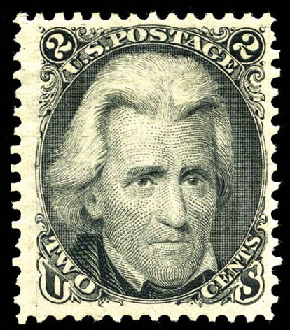 Cost of US Stamp Scott # 103 - 2c 1875 Jackson Without Grill. Matthew Bennett International, Mar 2012, Sale 344, Lot 4304