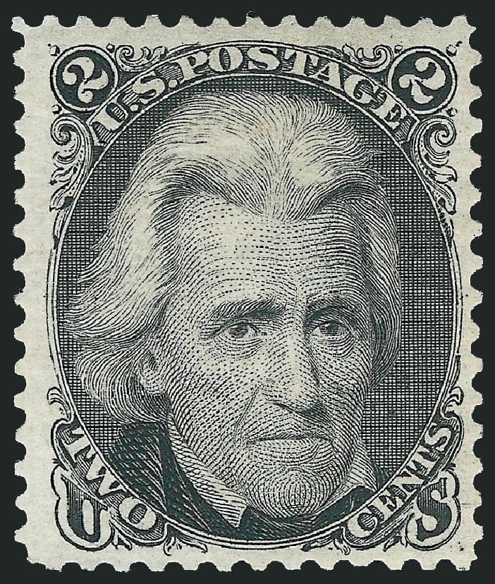 Costs of US Stamp Scott Catalogue 103 - 1875 2c Jackson Without Grill. Robert Siegel Auction Galleries, Jun 2009, Sale 975, Lot 1324