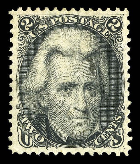 Value of US Stamps Scott 103 - 2c 1875 Jackson Without Grill. Matthew Bennett International, Sep 2012, Sale 345, Lot 135