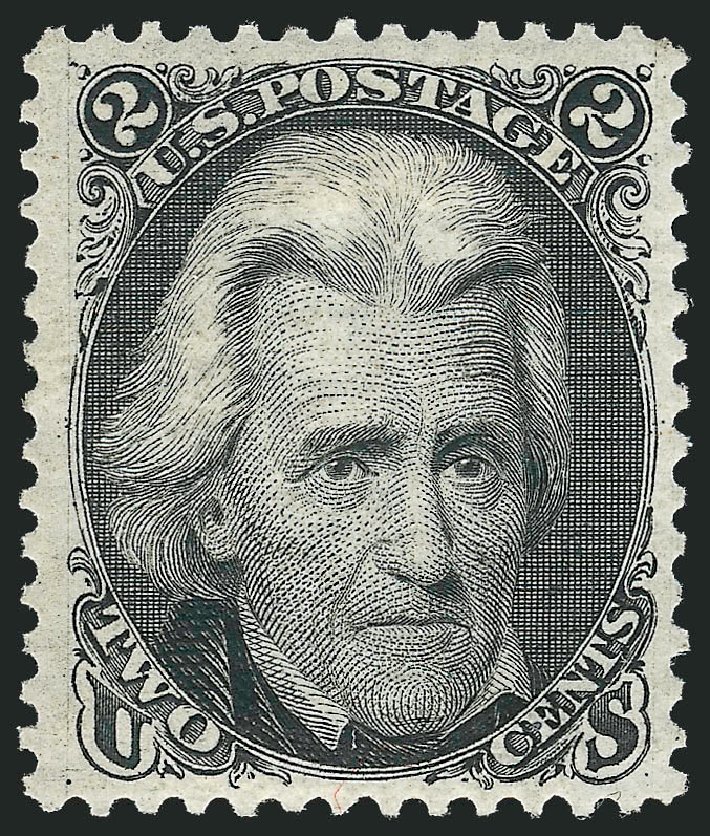 Values of US Stamp Scott Catalogue 103: 2c 1875 Jackson Without Grill. Robert Siegel Auction Galleries, Mar 2011, Sale 1007, Lot 2255