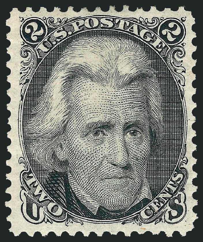 US Stamp Prices Scott # 103 - 2c 1875 Jackson Without Grill. Robert Siegel Auction Galleries, Apr 2010, Sale 984, Lot 355