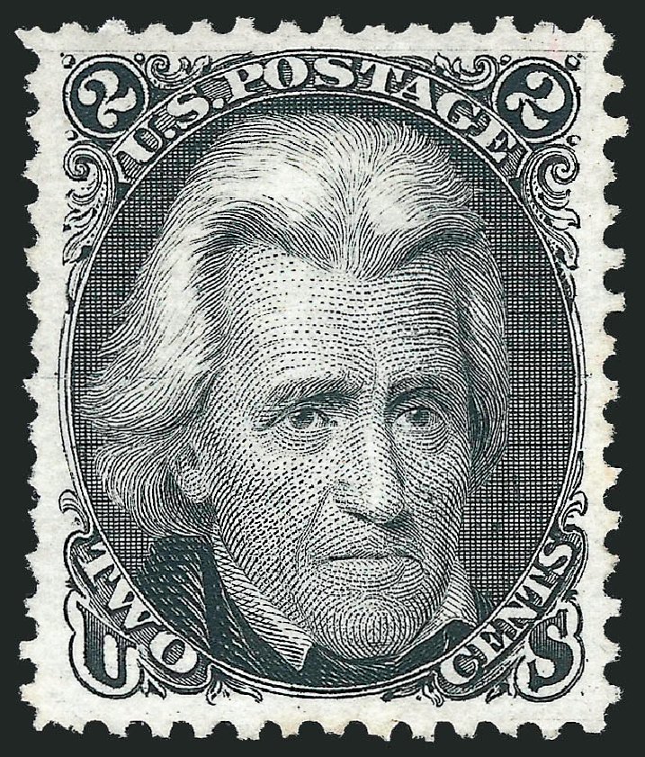 Values of US Stamps Scott Cat. # 103: 1875 2c Jackson Without Grill. Robert Siegel Auction Galleries, Oct 2010, Sale 997, Lot 5415