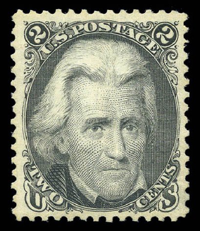 US Stamp Price Scott # 103: 1875 2c Jackson Without Grill. Matthew Bennett International, Sep 2010, Sale 331, Lot 452