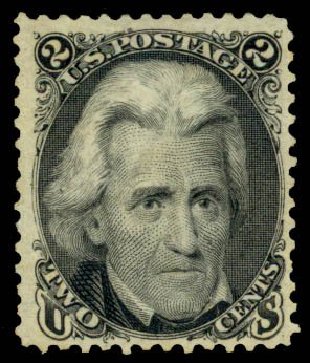 US Stamp Price Scott # 103: 1875 2c Jackson Without Grill. Daniel Kelleher Auctions, Sep 2013, Sale 639, Lot 3212