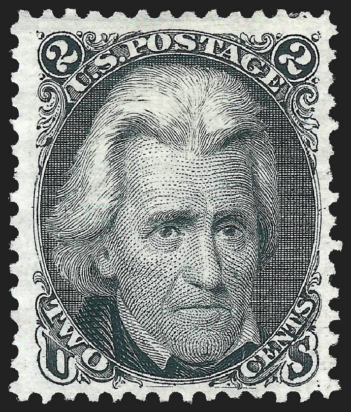 Prices of US Stamp Scott Cat. #103 - 1875 2c Jackson Without Grill. Robert Siegel Auction Galleries, Dec 2012, Sale 1037, Lot 1632