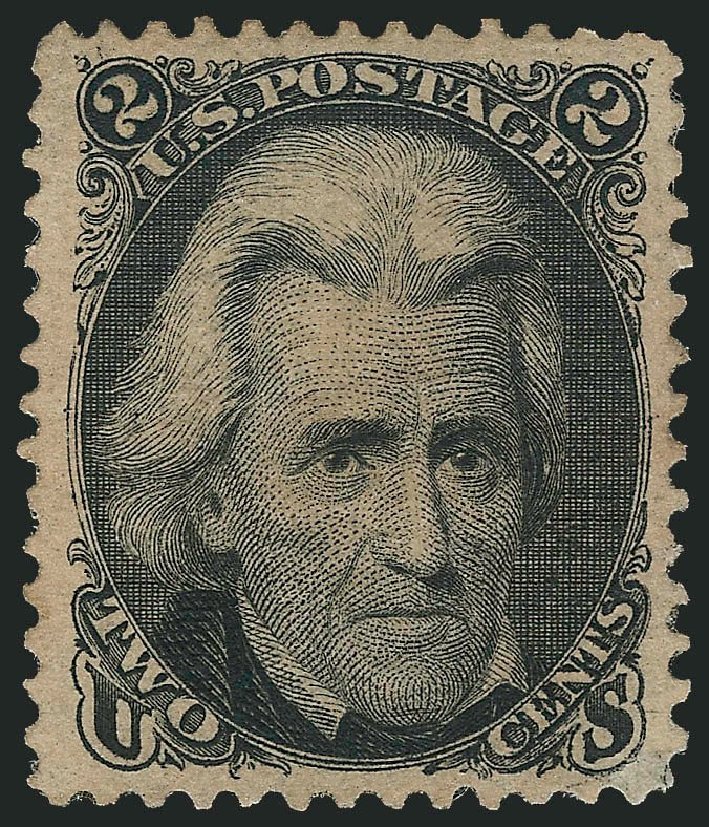 US Stamps Price Scott Catalogue 103: 1875 2c Jackson Without Grill. Robert Siegel Auction Galleries, Nov 2013, Sale 1061, Lot 3522