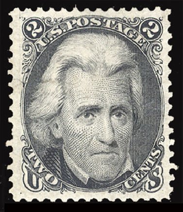 Value of US Stamps Scott Catalogue # 103: 2c 1875 Jackson Without Grill. Cherrystone Auctions, May 2013, Sale 201305, Lot 73