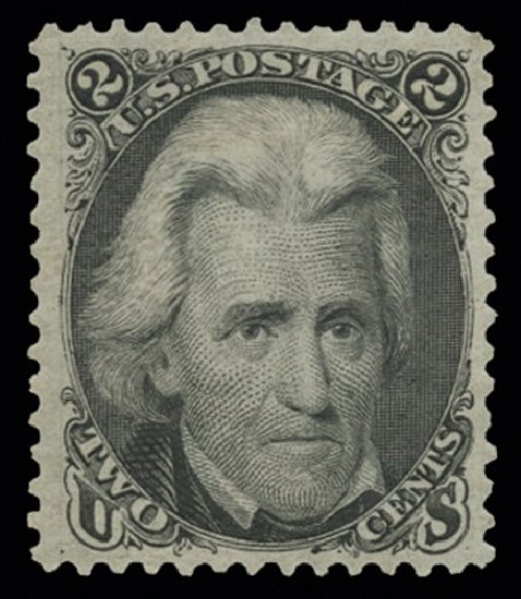 US Stamp Value Scott Catalog #103: 2c 1875 Jackson Without Grill. H.R. Harmer, May 2014, Sale 3005, Lot 1113