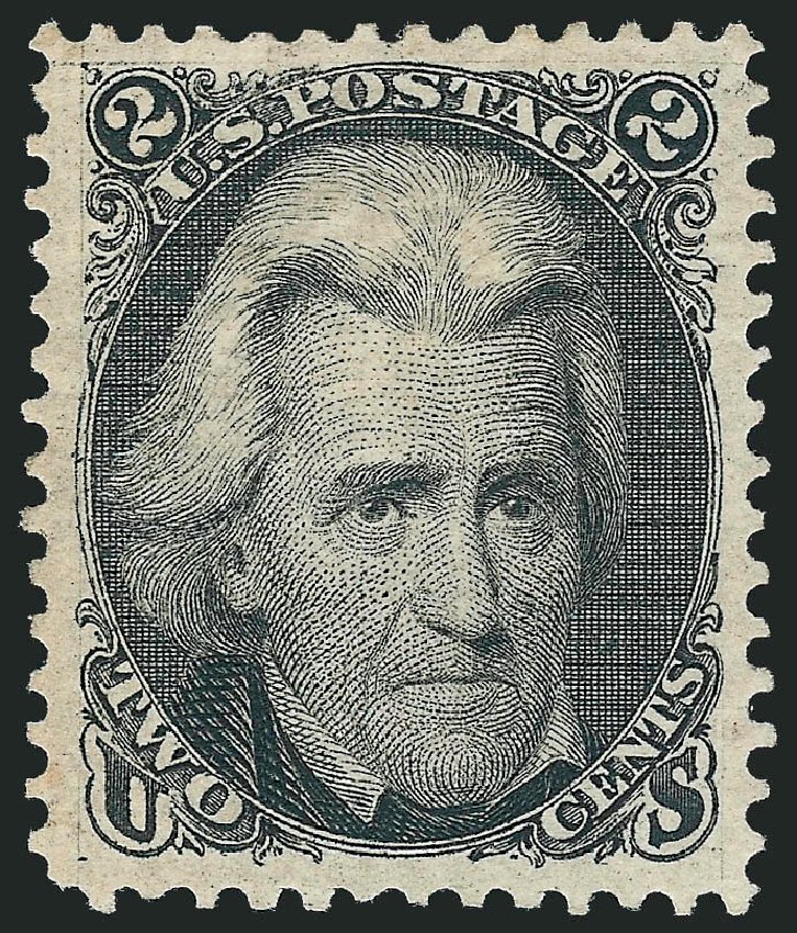Prices of US Stamps Scott 103 - 1875 2c Jackson Without Grill. Robert Siegel Auction Galleries, Jun 2011, Sale 1010, Lot 53