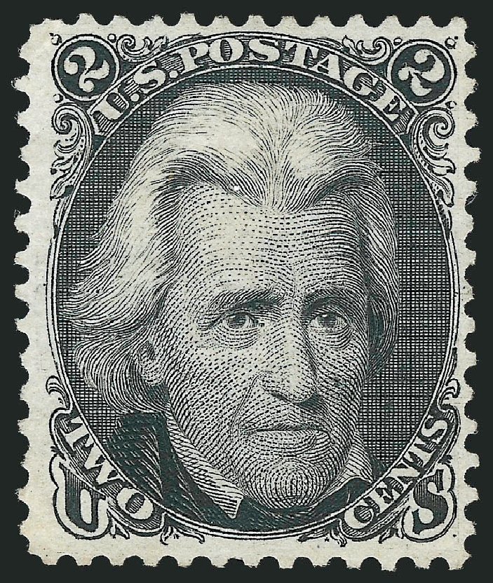 US Stamps Price Scott Cat. #103 - 2c 1875 Jackson Without Grill. Robert Siegel Auction Galleries, Dec 2012, Sale 1037, Lot 1633