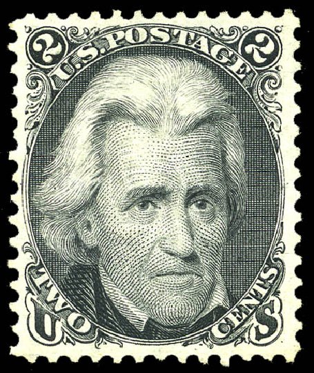 US Stamp Prices Scott Cat. #103: 1875 2c Jackson Without Grill. Matthew Bennett International, May 2014, Sale 350, Lot 186