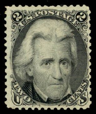 Price of US Stamps Scott Catalogue #103: 1875 2c Jackson Without Grill. Daniel Kelleher Auctions, Apr 2013, Sale 636, Lot 126