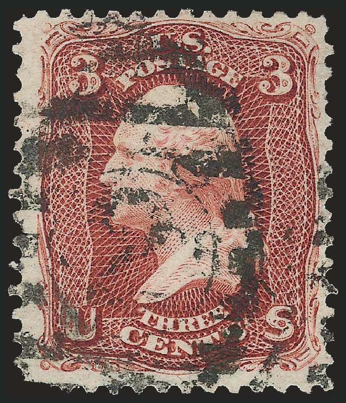 Value of US Stamps Scott Catalogue # 104: 1875 3c Washington Without Grill. Robert Siegel Auction Galleries, Jun 2010, Sale 992, Lot 2170