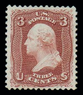 Costs of US Stamp Scott Catalog # 104 - 1875 3c Washington Without Grill. Matthew Bennett International, Dec 2007, Sale 324, Lot 1085