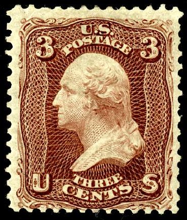 Price of US Stamp Scott 104 - 3c 1875 Washington Without Grill. Matthew Bennett International, May 2008, Sale 327, Lot 105