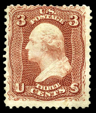 Price of US Stamp Scott #104: 3c 1875 Washington Without Grill. Matthew Bennett International, Mar 2012, Sale 344, Lot 4305