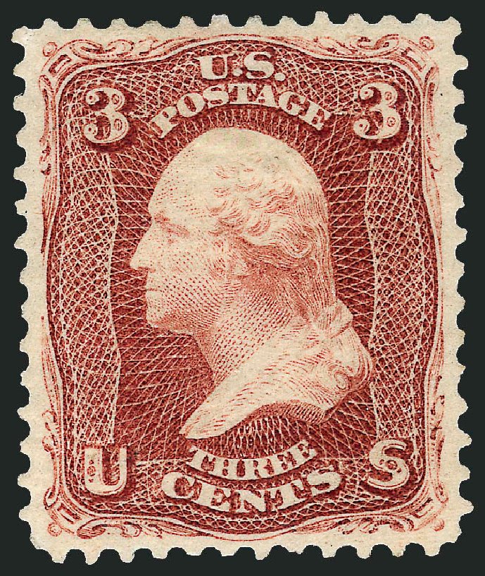Prices of US Stamp Scott # 104: 1875 3c Washington Without Grill. Robert Siegel Auction Galleries, Dec 2008, Sale 967, Lot 4215