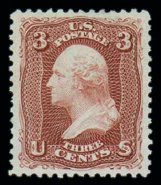 Price of US Stamp Scott Catalog # 104 - 3c 1875 Washington Without Grill. Matthew Bennett International, Oct 2007, Sale 322, Lot 2032