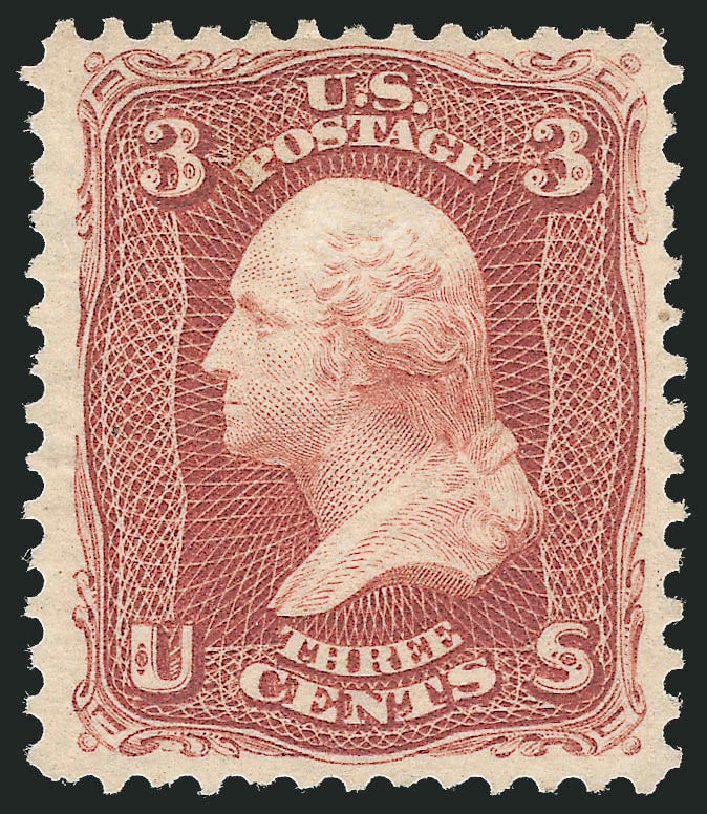 Costs of US Stamp Scott Catalogue 104 - 1875 3c Washington Without Grill. Robert Siegel Auction Galleries, Jun 2011, Sale 1011, Lot 482