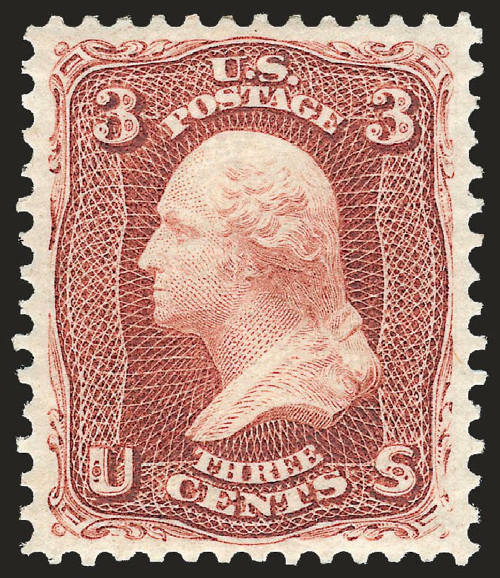 Cost of US Stamps Scott Catalog # 104 - 3c 1875 Washington Without Grill. Robert Siegel Auction Galleries, Jun 2010, Sale 989, Lot 113
