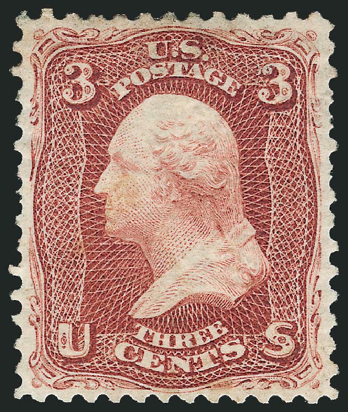 Costs of US Stamp Scott Catalogue #104 - 3c 1875 Washington Without Grill. Robert Siegel Auction Galleries, Dec 2012, Sale 1037, Lot 1636