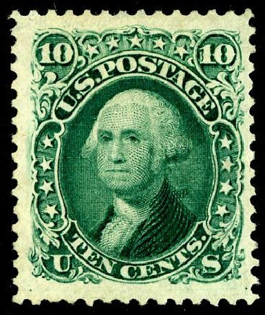 Prices of US Stamps Scott # 106 - 1875 10c Washington Without Grill. Matthew Bennett International, May 2008, Sale 327, Lot 107