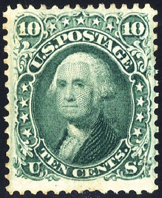 Price of US Stamp Scott Catalogue 106: 1875 10c Washington Without Grill. Cherrystone Auctions, Jan 2009, Sale 200901, Lot 119