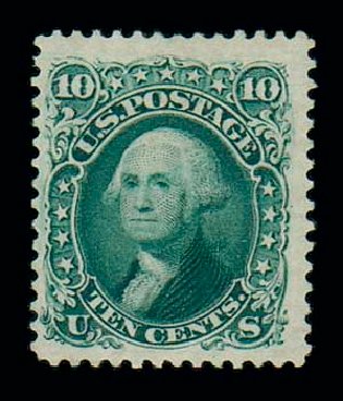 Price of US Stamp Scott Cat. 106: 10c 1875 Washington Without Grill. Matthew Bennett International, Jun 2007, Sale 319, Lot 1141
