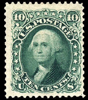 Value of US Stamp Scott Catalogue 106 - 10c 1875 Washington Without Grill. Cherrystone Auctions, Jun 2009, Sale 200906, Lot 54