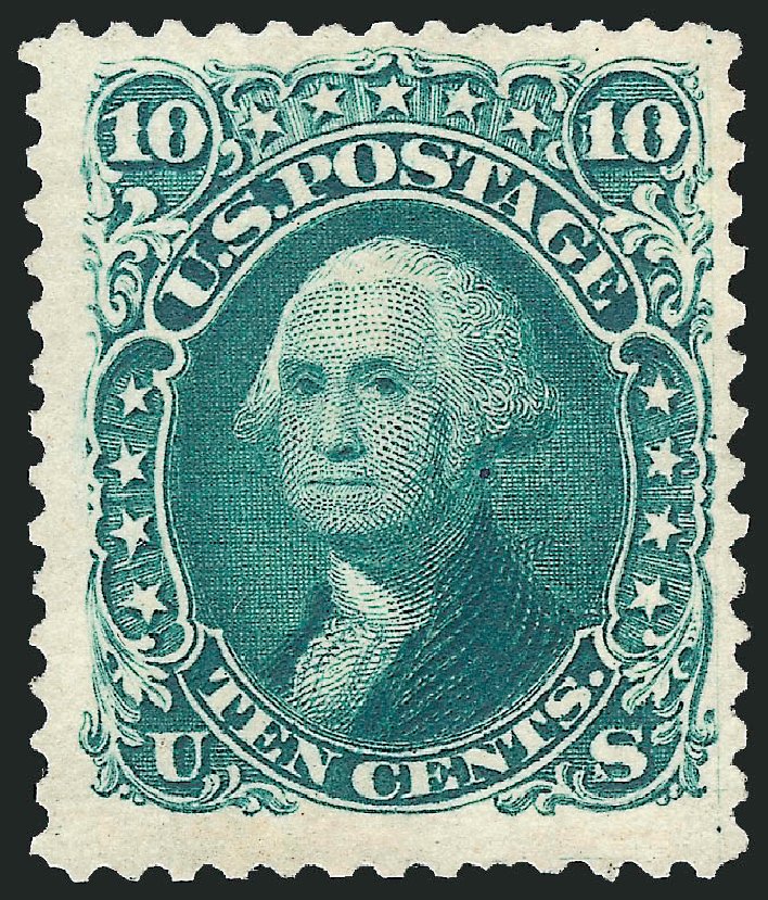 US Stamp Value Scott Catalog # 106 - 10c 1875 Washington Without Grill. Robert Siegel Auction Galleries, Oct 2010, Sale 997, Lot 5425