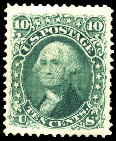 Values of US Stamp Scott Catalogue #106: 1875 10c Washington Without Grill. Matthew Bennett International, Mar 2011, Sale 336, Lot 1172