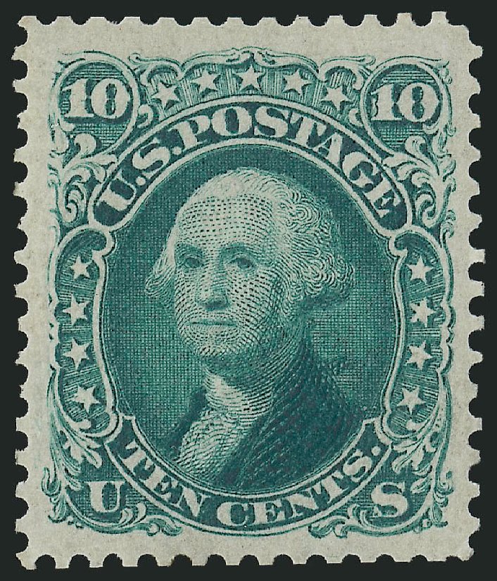 Price of US Stamps Scott Cat. 106: 10c 1875 Washington Without Grill. Robert Siegel Auction Galleries, Oct 2011, Sale 1014, Lot 1272