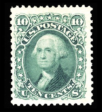 US Stamp Price Scott Catalog 106: 1875 10c Washington Without Grill. Cherrystone Auctions, Jun 2011, Sale 201106, Lot 33