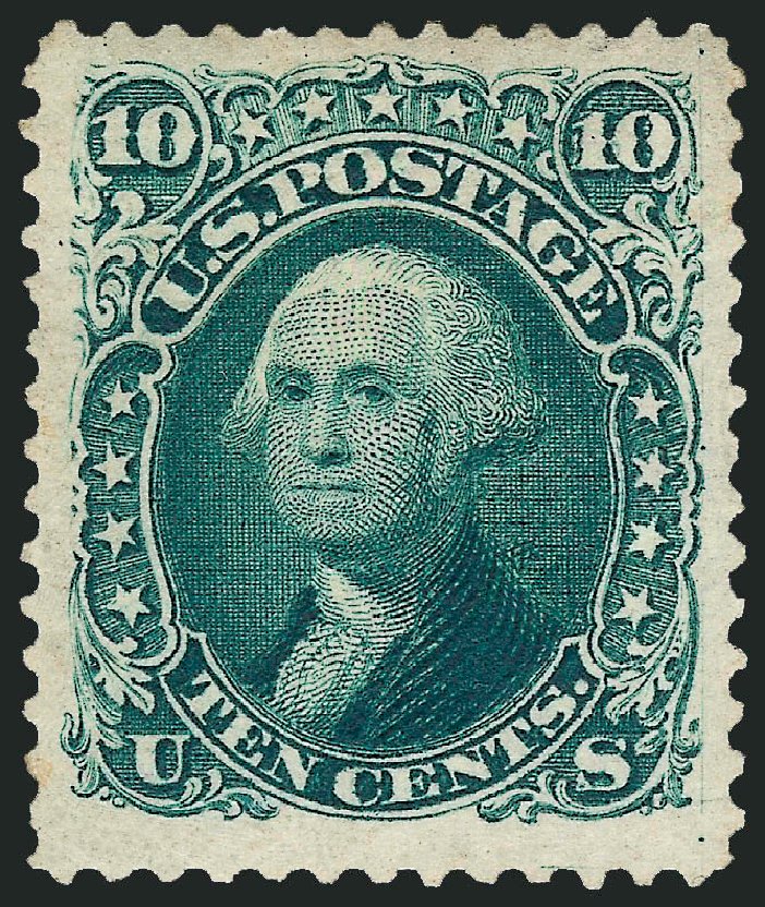 Price of US Stamps Scott Catalogue #106: 1875 10c Washington Without Grill. Robert Siegel Auction Galleries, Feb 2010, Sale 983, Lot 73