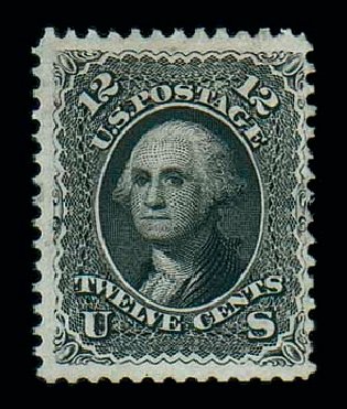 Prices of US Stamps Scott Catalog # 107 - 12c 1875 Washington Without Grill. Matthew Bennett International, Dec 2007, Sale 325, Lot 1567