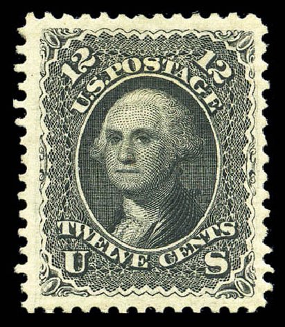 Costs of US Stamp Scott #107: 1875 12c Washington Without Grill. Matthew Bennett International, Sep 2010, Sale 331, Lot 457