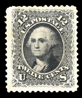 Values of US Stamps Scott Catalog #107: 1875 12c Washington Without Grill. Cherrystone Auctions, Mar 2010, Sale 201003, Lot 77