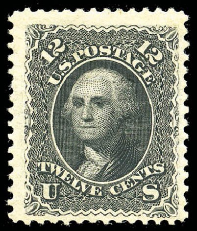 Cost of US Stamps Scott # 107 - 12c 1875 Washington Without Grill. Matthew Bennett International, Sep 2010, Sale 331, Lot 458