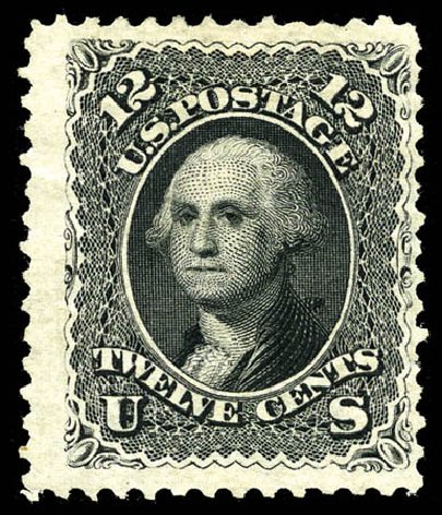US Stamp Values Scott # 107 - 1875 12c Washington Without Grill. Matthew Bennett International, Mar 2012, Sale 344, Lot 4308