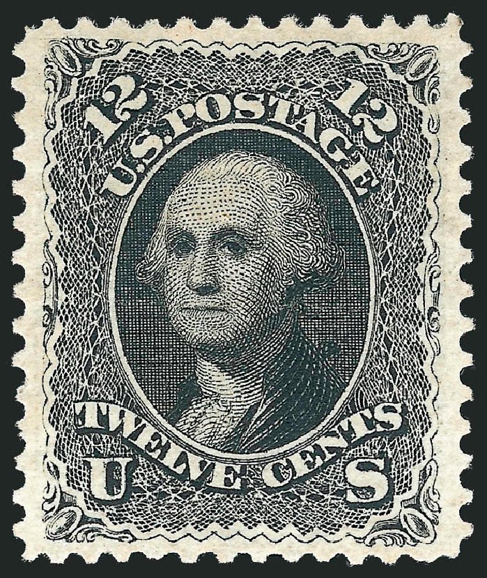 US Stamp Prices Scott Cat. 107 - 12c 1875 Washington Without Grill. Robert Siegel Auction Galleries, Oct 2010, Sale 997, Lot 5428