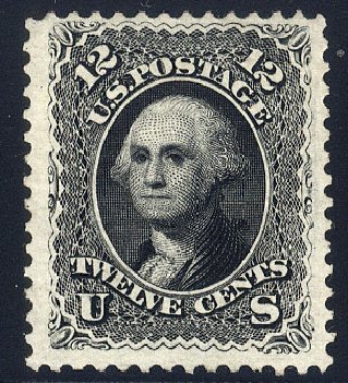 Costs of US Stamps Scott Cat. 107 - 12c 1875 Washington Without Grill. Cherrystone Auctions, Jan 2009, Sale 200901, Lot 120