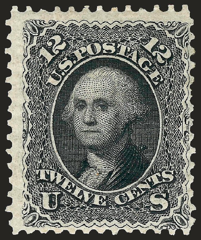 US Stamps Prices Scott Cat. # 107 - 1875 12c Washington Without Grill. Robert Siegel Auction Galleries, Sep 2008, Sale 962, Lot 2370