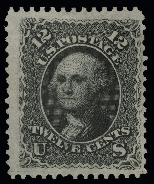 Values of US Stamp Scott 107: 12c 1875 Washington Without Grill. Spink Shreves Galleries, Aug 2013, Sale 144, Lot 151
