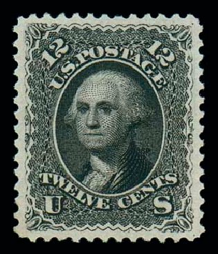 Value of US Stamps Scott Cat. # 107: 1875 12c Washington Without Grill. Matthew Bennett International, Oct 2007, Sale 322, Lot 2034