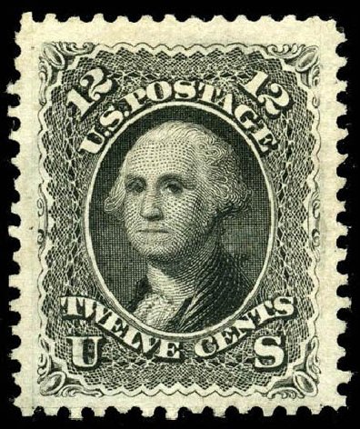 Cost of US Stamps Scott Catalog #107 - 1875 12c Washington Without Grill. Matthew Bennett International, Apr 2008, Sale 326, Lot 114