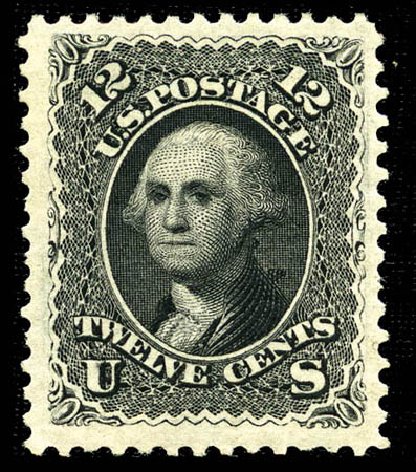 Costs of US Stamp Scott Catalogue 107: 1875 12c Washington Without Grill. Matthew Bennett International, Feb 2012, Sale 340, Lot 204