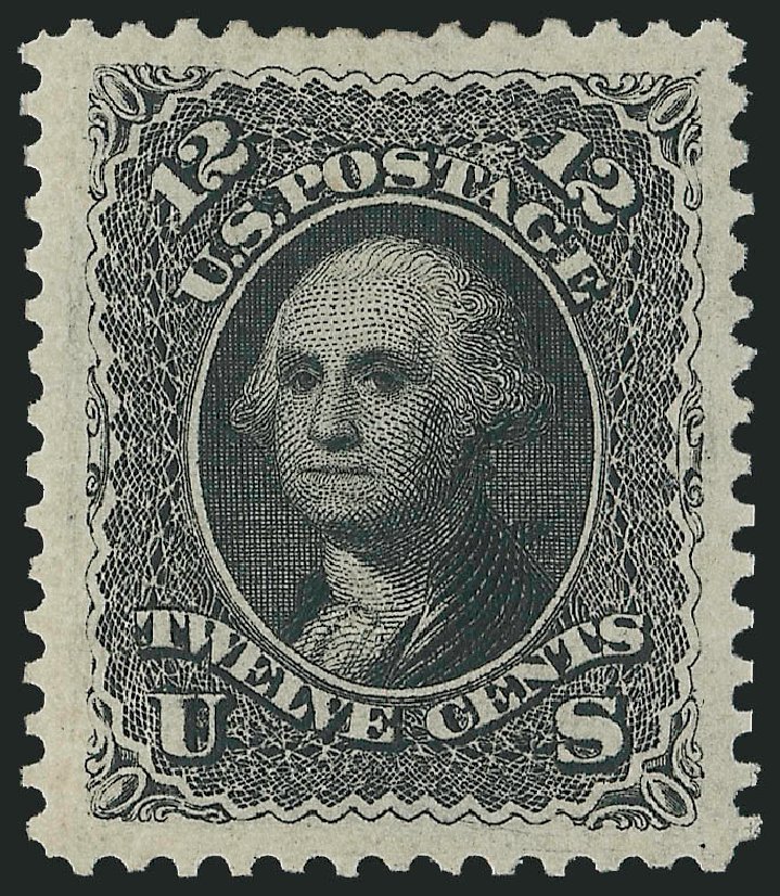 Value of US Stamps Scott Catalog # 107: 12c 1875 Washington Without Grill. Robert Siegel Auction Galleries, Oct 2011, Sale 1014, Lot 1274