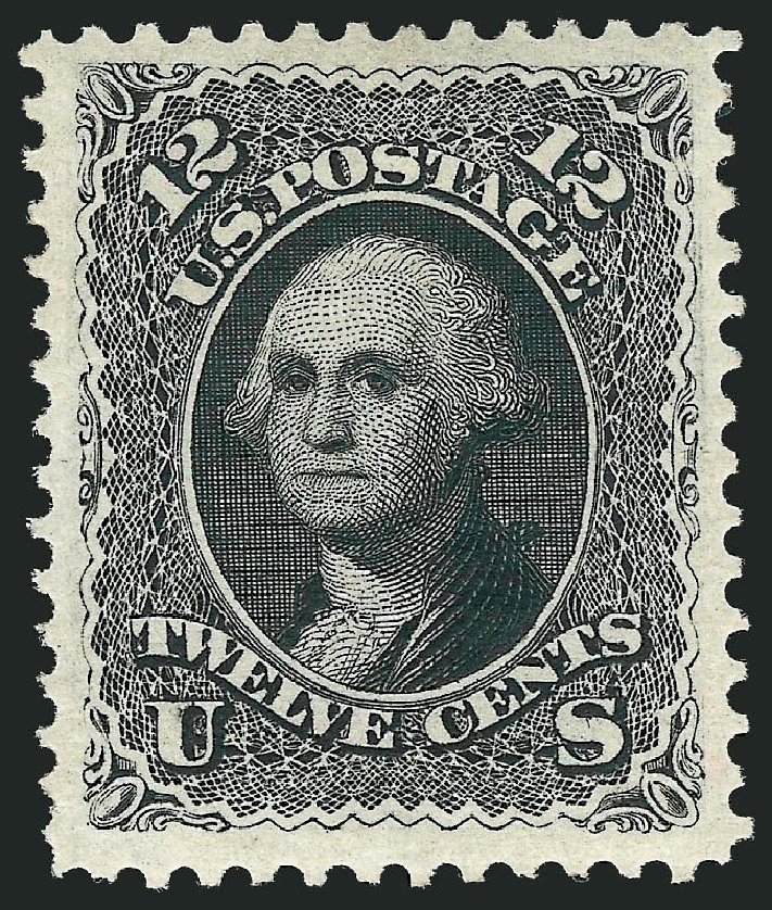 Value of US Stamps Scott Cat. #107: 1875 12c Washington Without Grill. Robert Siegel Auction Galleries, Mar 2013, Sale 1040, Lot 1354